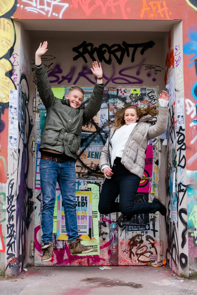 Paarshooting in der Schanze bei kalten Temperaturen